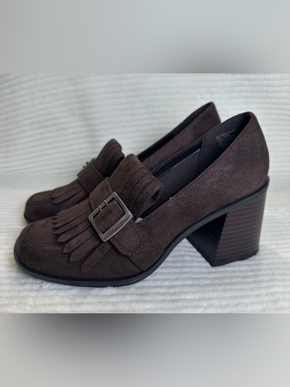 ANA Women’s Faxon Chocolate Heeled Loafers NWT Size 6
